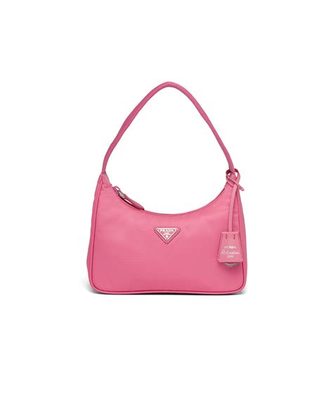 prada 2000 nylon mini bag pink|Prada mini nylon shoulder bag.